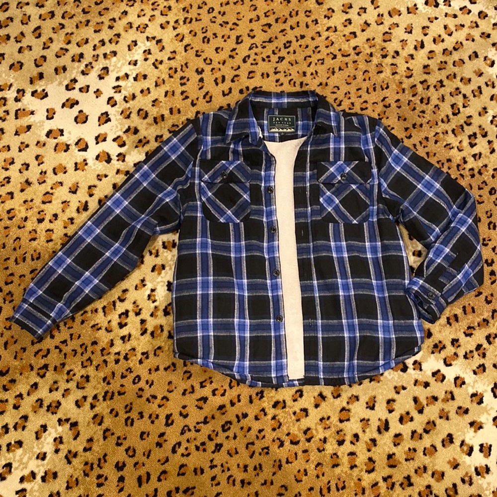 JACHS New York Sherpa Flannel Shirt Jacket